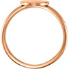 14k Rose Gold Round Engravable Ring , Size 7