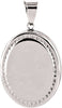 14K White Gold Oval Locket