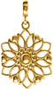 14K Yellow Gold Decorative Dangle Pendant