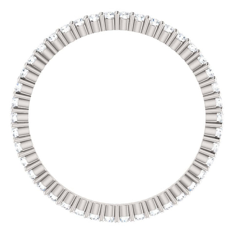 14k White Gold 3/8 CTW Diamond Eternity Band Size 5