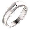 14k White Gold Band for Square Shank Solitaire Mounting, Size 7