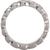 14k White Gold 8mm Celtic-Inspired Band, Size 5