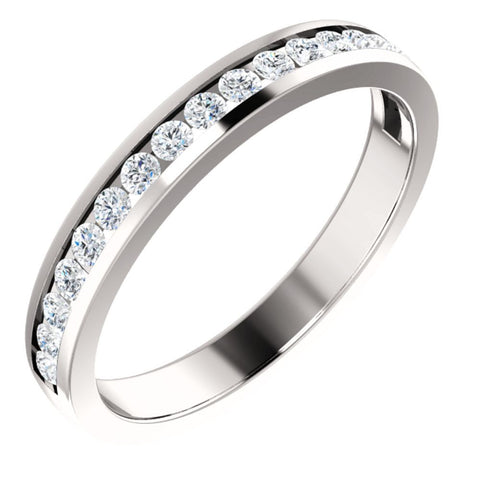 Anniversary Band in 14k White Gold, Size 7