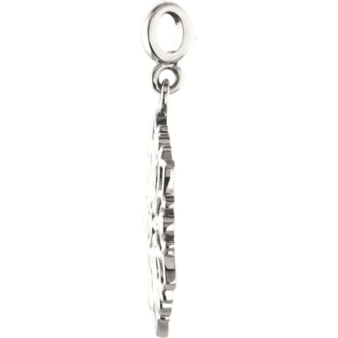 Sterling Silver Decorative Dangle Pendant