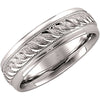 14K White Gold 6mm Comfort Fit Band Size 13.5