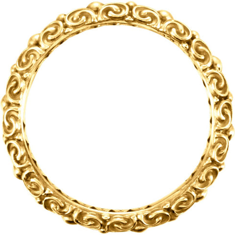 14k Yellow Gold Sculptural-Inspired Ring , Size 7