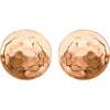 14k Rose Gold Hammered Disk Earrings