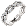 14K White Gold 3/8 CTW Diamond Eternity Band (Size 6)