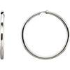 19.00 mm Endless Tube Earrings in Sterling Silver