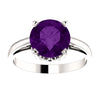 14k White Gold Amethyst Ring, Size 7