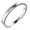 Sculptural-Style Band in 14k White Gold, Size 7