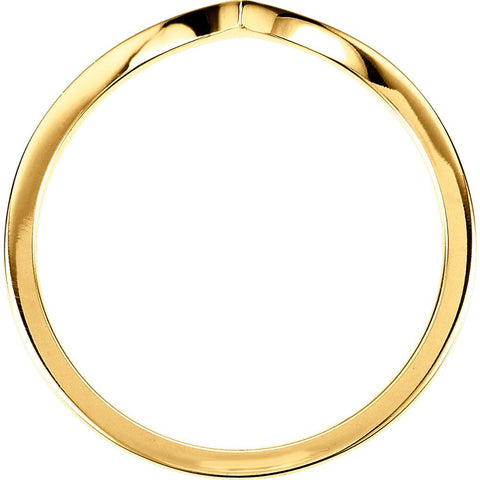 14k Yellow Gold "V" Ring, Size 6