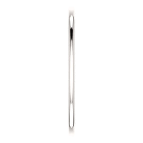 14k White Gold 1mm Comfort Fit Band, Size 8