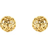 14k Yellow Gold Ball Earrings