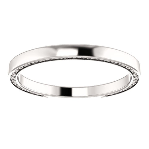 14k White Gold Sculptural-Inspired Band, Size 7