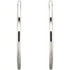 Sterling Silver 35mm Endless Hoop Tube Earrings
