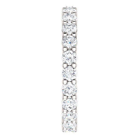 14k White Gold 1 1/6 CTW Diamond Eternity Band Size 5