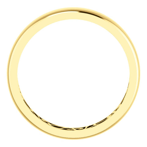 14k Yellow Gold 4mm Paisley Design Band Size 11