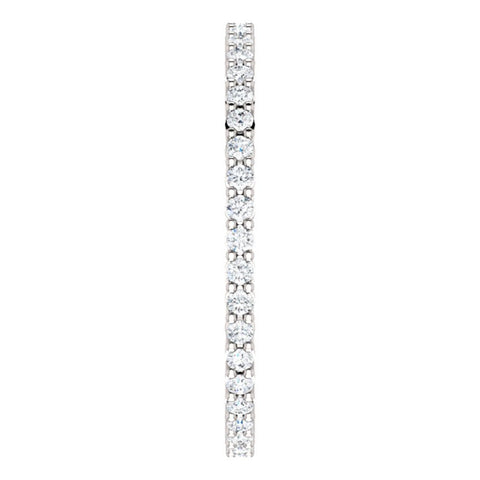 14k White Gold 3/8 CTW Diamond Eternity Band Size 5