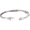 14k White Gold Hinged Bangle Bracelet