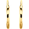 14K Yellow Gold 10mm Endless Hoop Earrings