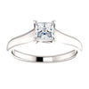 14k White Gold 1/2 CTW Diamond Princess Woven Engagement Ring, Size 7