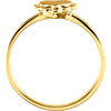 14k Yellow Gold Heart Signet Ring, Size 6