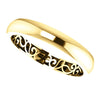 14k Yellow Gold 4mm Paisley Design Band Size 11