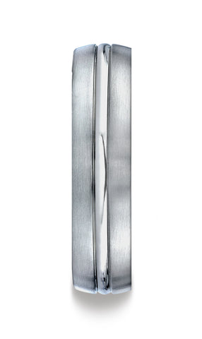 Benchmark-Titanium-6mm-Comfort-Fit-Satin-Finished-Center-Concaved-Cut-Design-Wedding-Band-Ring--Size-7--560T07
