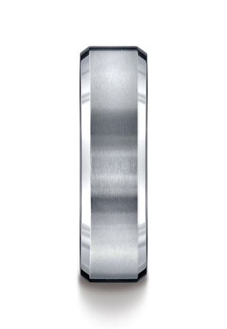 Benchmark-Titanium-7mm-Comfort-Fit-Satin-Finished-Beveled-Edge-Design-Wedding-Band-Ring--Size-7--CF67416T07