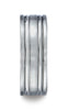 Benchmark-Titanium-8-mm-Comfort-Fit-Satin-Finished-Concaved-Cuts-Design-Wedding-Band-Ring--Size-7--CF68423T07