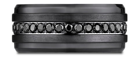 Benchmark-Black-Titanium-9mm-Comfort-Fit-Black-CZ-Eternity-Ring--Size-6.5--CF69491BKT06.5