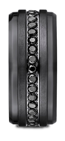 Benchmark-Black-Titanium-9mm-Comfort-Fit-Black-CZ-Eternity-Ring--Size-7--CF69491BKT07