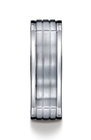 Benchmark-Titanium-7mm-Comfort-Fit-Satin-Finished-Four-Sided-Design-Wedding-Band-Ring--Size-7--CF77334T07