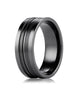 Benchmark-Black-Titanium-8-mm-Comfort-Fit-High-Polish-Center-Cut-Squared-Edge-Carved-Design-Band-Size6--CFSE58180BKT06