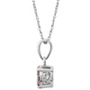 14k White Gold 1/5 CTW Brown Diamond 18" Necklace