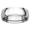 14k White Gold 6mm Comfort Fit Edge Band , Size 9.5