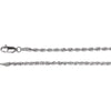 14K White Gold 2.5mm Rope 7-Inch Chain Bracelet
