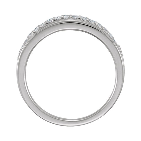 14k White Gold 1/5 CTW Diamond Band, Size 7
