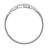 14k White Gold Initial Rings, Size 6