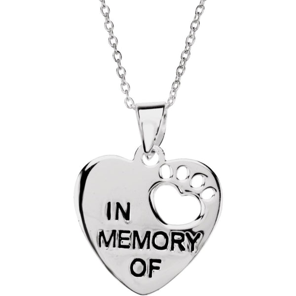 Sterling Silver Heart U Back™ In Memory Necklace