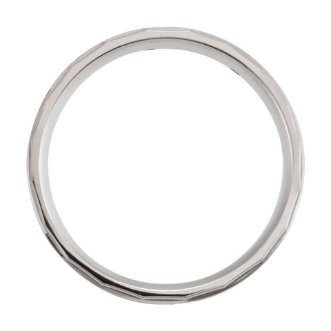 14k White Gold Design 6mm 1/6 CTW Diamond Band Size 10