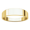 14k Yellow Gold 5mm Flat Tapered Band, Size 7