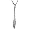 14k White Gold Chatham® Created Emerald & 3/4 CTW Diamond 18" Necklace