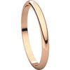 14k Rose Gold 1.5mm Half Round Band, Size 6