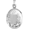 19.25x16.25 mm Oval Shaped Locket in 14K White Gold