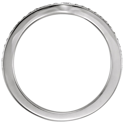 18k White Gold 1/6 CTW Diamond Band , Size 7