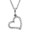 14K White Gold 1/8 CTW Diamond 16-Inch Necklace