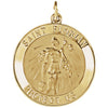25.25 mm St. Florian Medal in 14K Yellow Gold