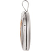 Sterling Silver 19.2x15mm Oval Breast Cancer Awareness Locket